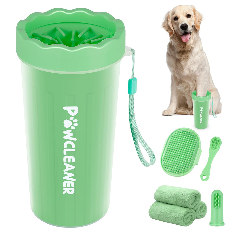 Comotech 7-in-1 paw washer cup cleans muddy paws for quick indoor cleanup