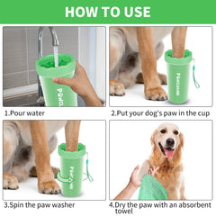 Comotech absorbent towels shown for drying after paw cleaning