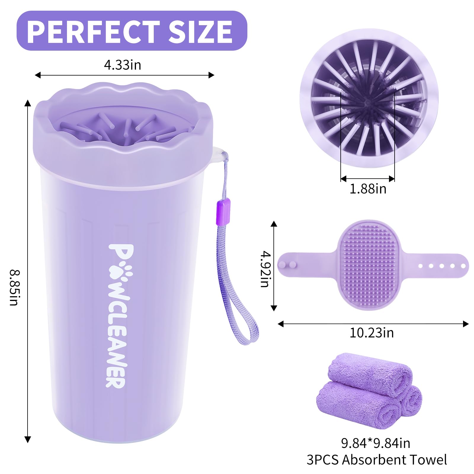 Comotech paw cleaner absorbent towels drying paws quickly after washing