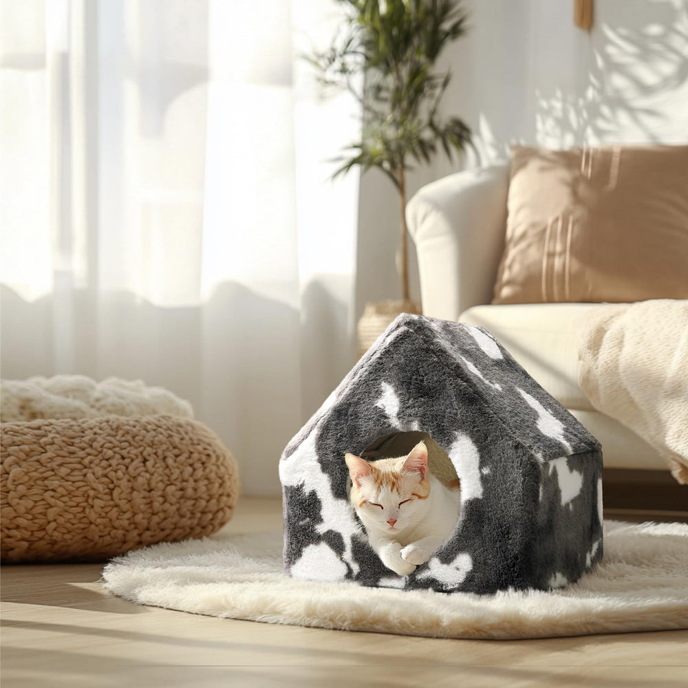 ComSaf cat bed house indoor-cat hideaway for comfort