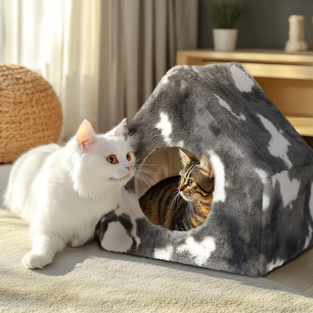 ComSaf cat bed house machine-washable cover for easy cleaning