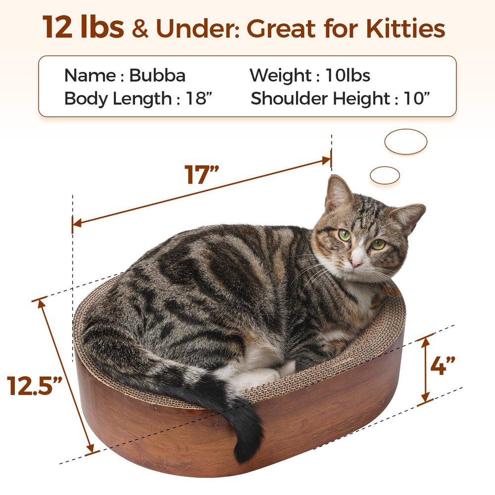 ComSaf Cat Scratcher Bed cardboard construction appears odor-free and non-toxic
