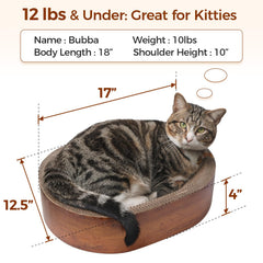 ComSaf Cat Scratcher Bed cardboard construction appears odor-free and non-toxic