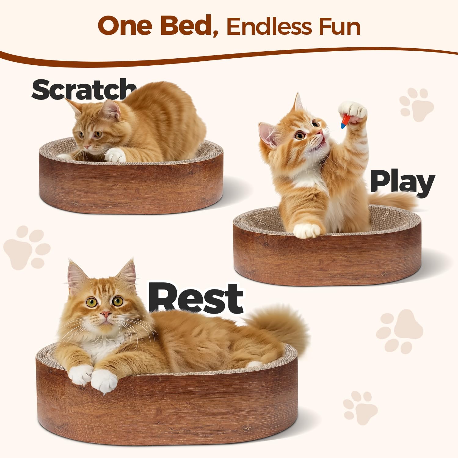 ComSaf Cat Scratcher Bed indoor-use setup blends with living room
