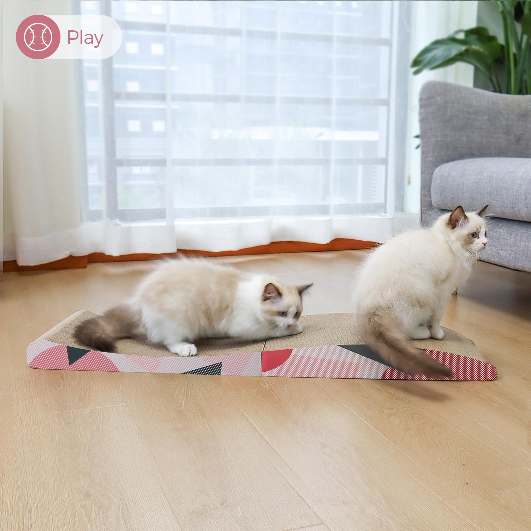 ComSaf cat scratcher 32x10 aroma-free surface for indoor use.