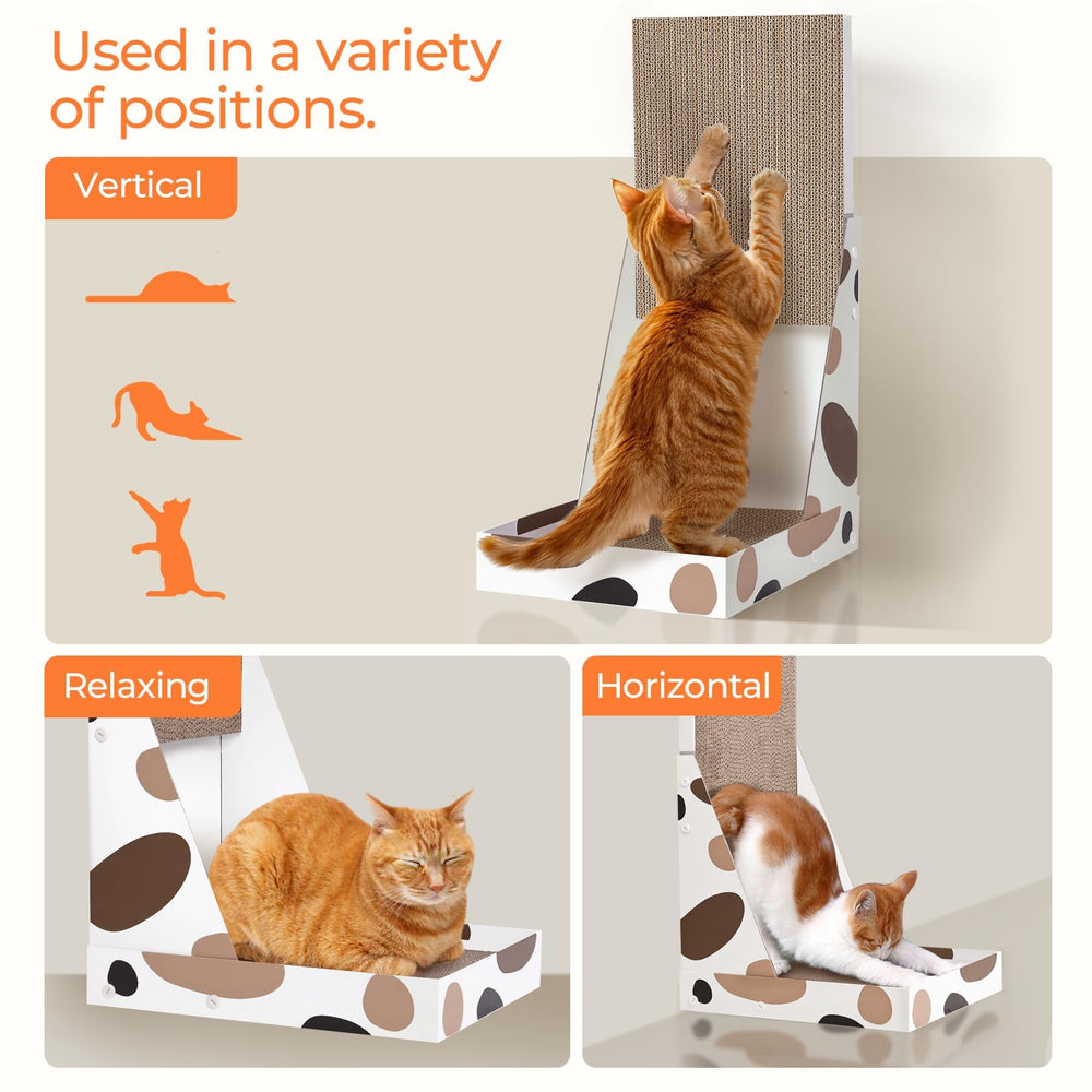 ComSaf Cat Scratcher Vertical Horizontal Design – scratch at multiple angles for instinctual behavior