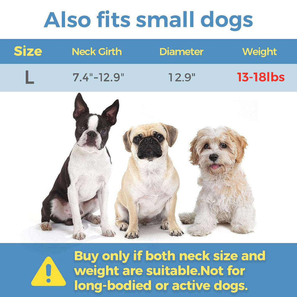 ComSaf cone worn during bath and nail trimming protects skin and keeps pet calm.