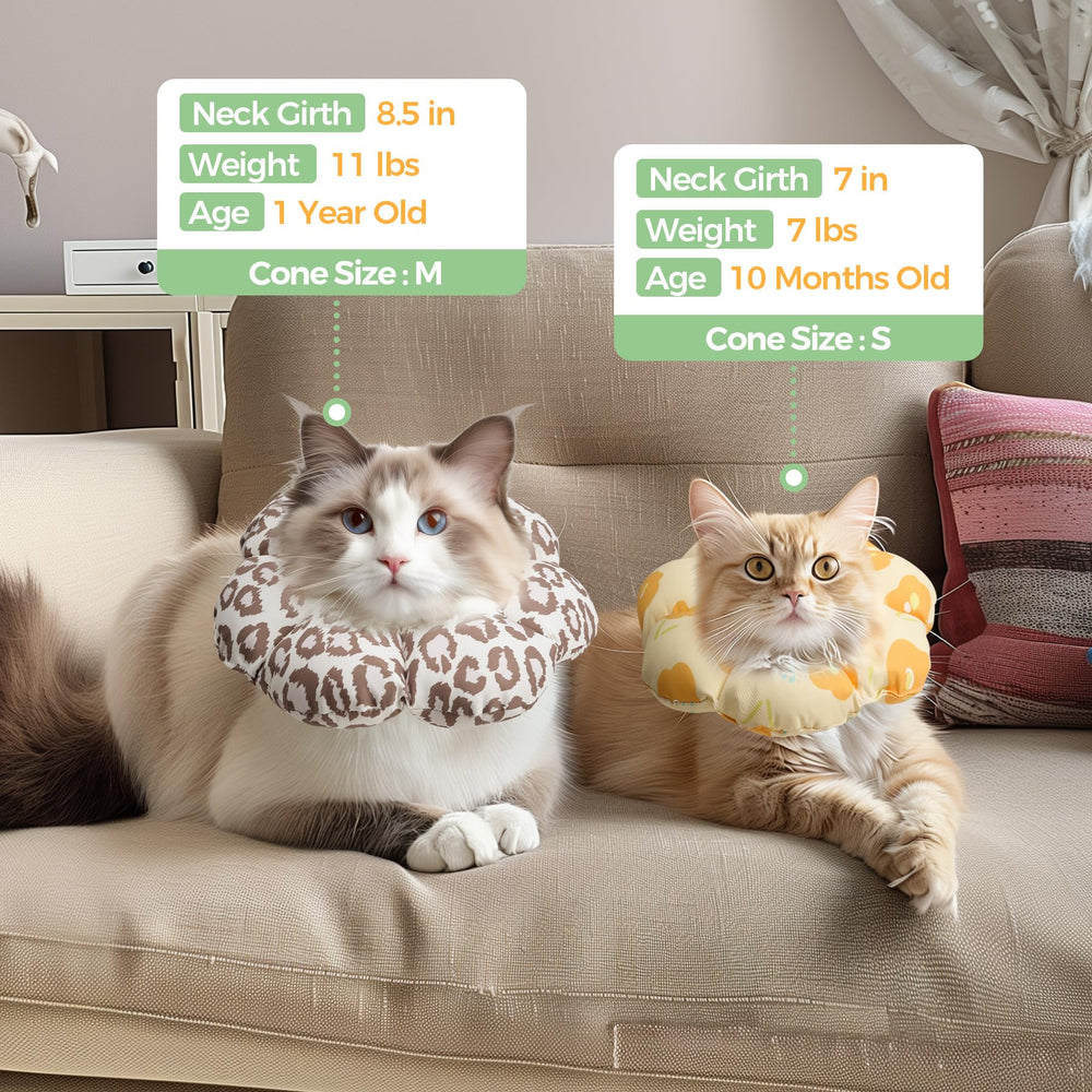 ConSaf cono-gato-tallas-para-gatitos-y-gatos, ajuste adecuado para felinos pequeños y medianos.