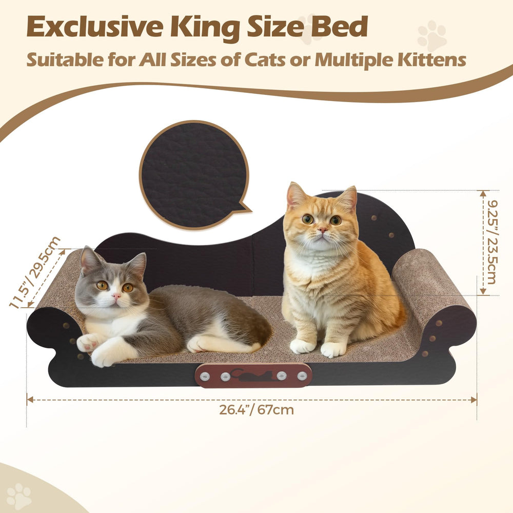ComSaf easy 3-step setup converts to a cozy lounge and scratcher quickly.