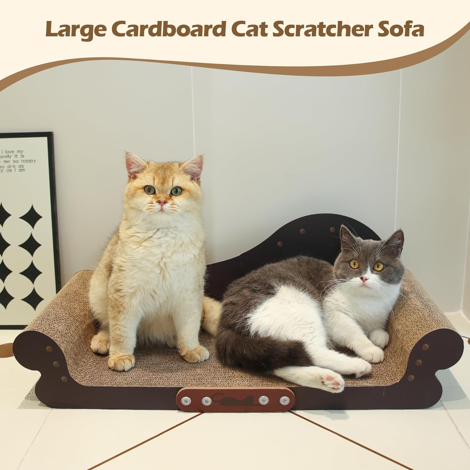 ComSaf large cat scratcher bed doubles as a stylish furniture protector.