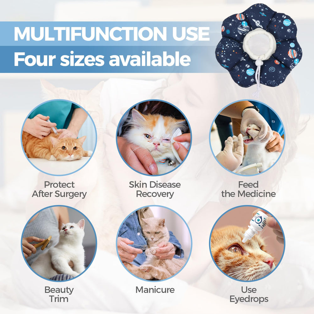 ComSaf lightweight breathable fabric provides comfort while the pet moves and eats.