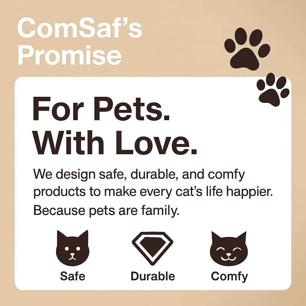 ComSaf 26-inch scratcher suits two-cat lounging and full-body stretches.