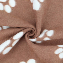 Comsmart paw-print blanket in brown offers ultra-soft fleece for cozy naps