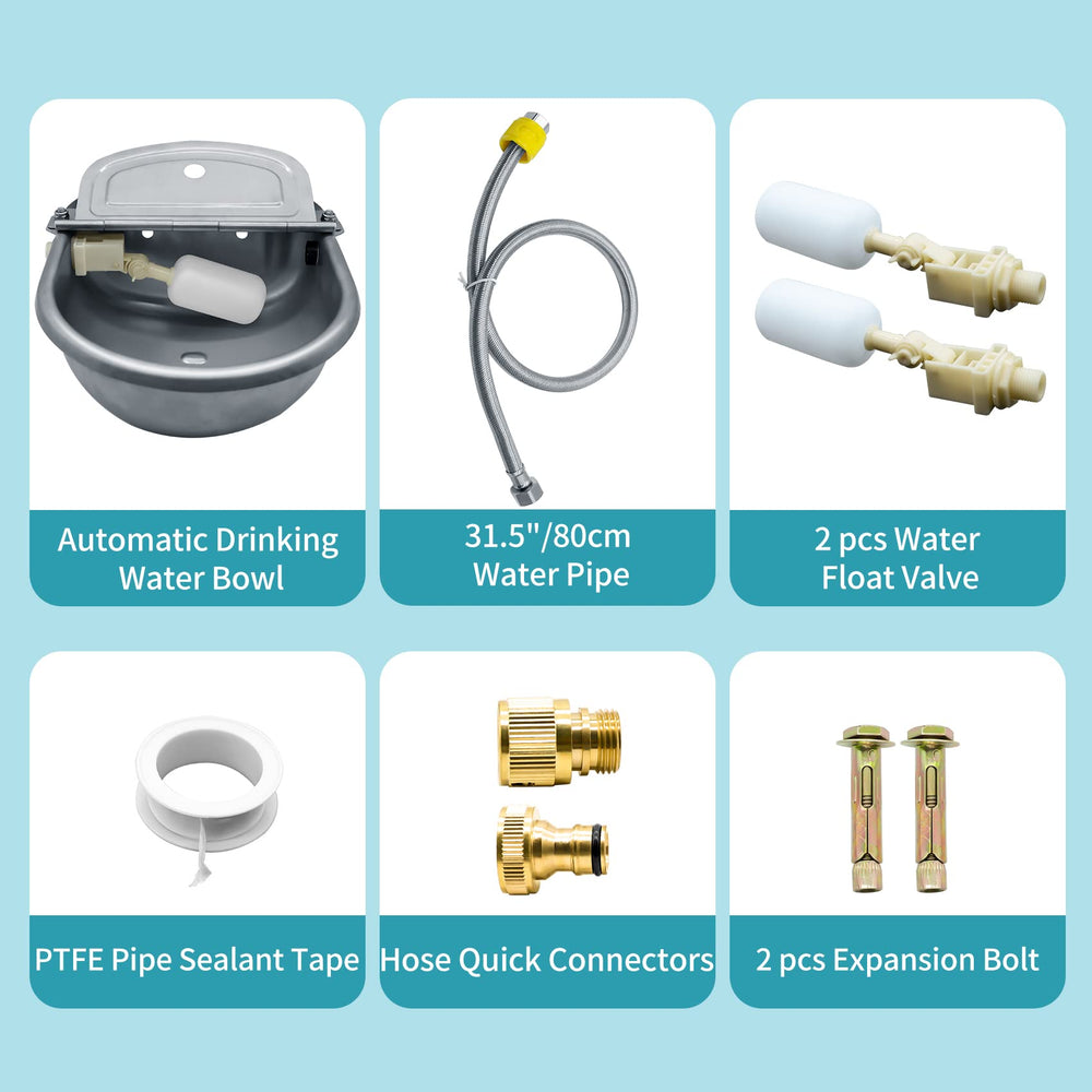 COMVIEE 304 stainless steel waterer, durable livestock hydration solution.