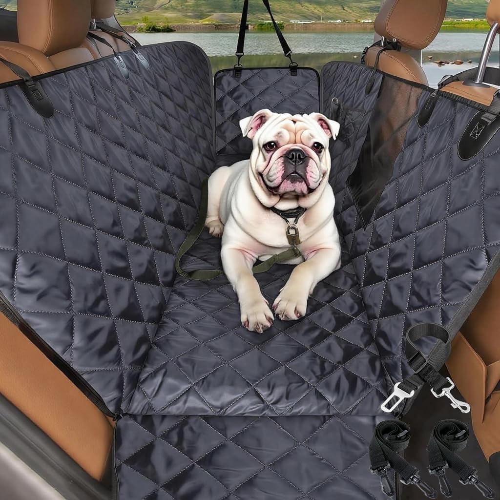 Comwish dog seat cover back seat protects upholstery while keeping your dog comfy on travels