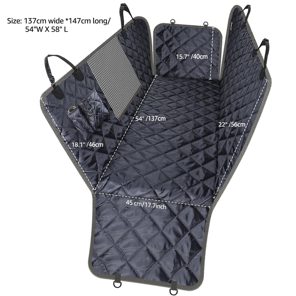 Comwish seat cover with belt openings for secure pet harness