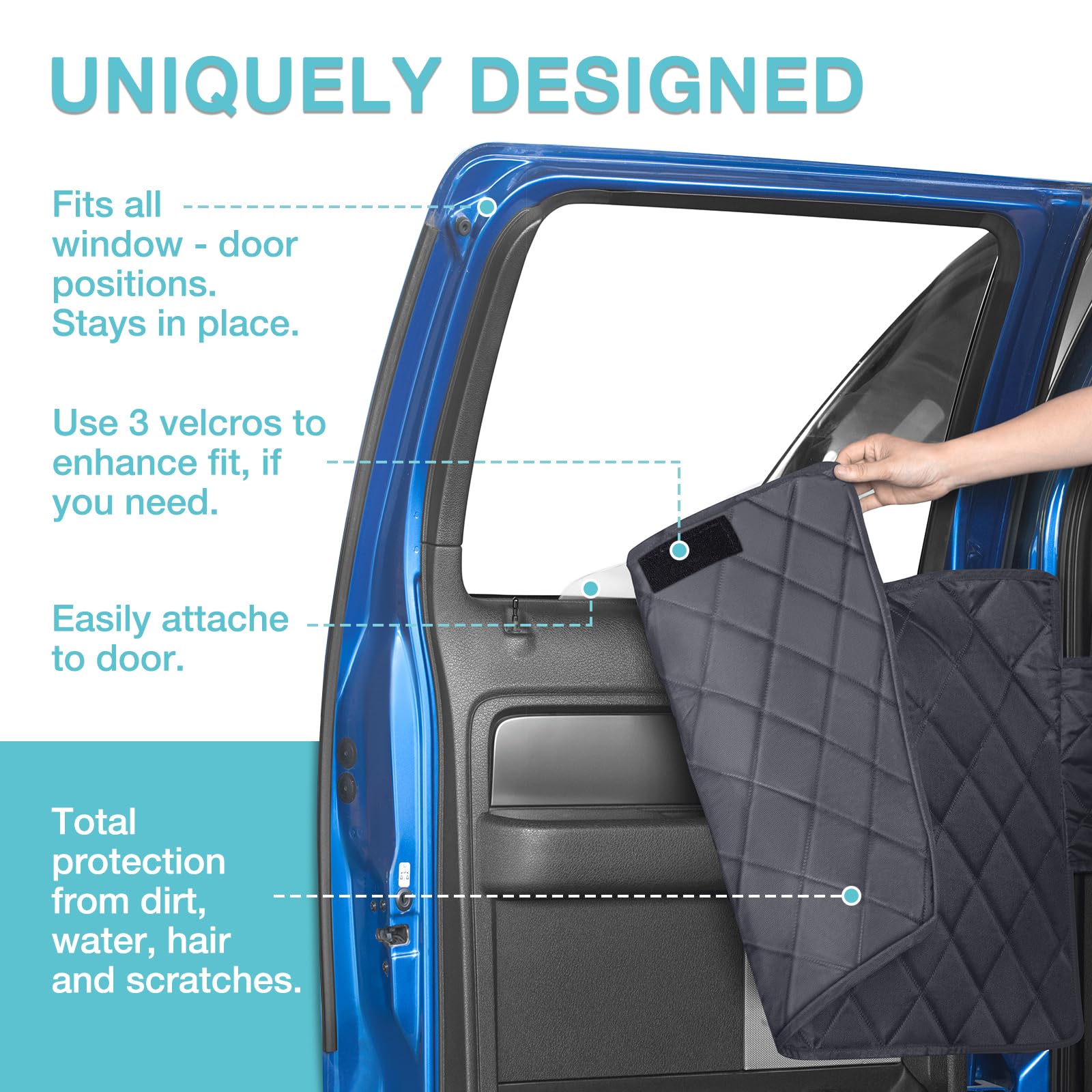 comwish truck hard bottom seat cover door protectors guard doors from claws and scuffs