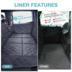 comwish truck hard bottom seat cover two safety belts secure pets for safer trips