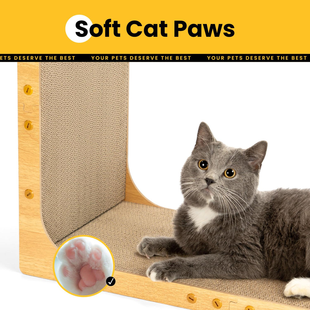 Conlun protects furniture by attracting scratching away from couch surfaces.