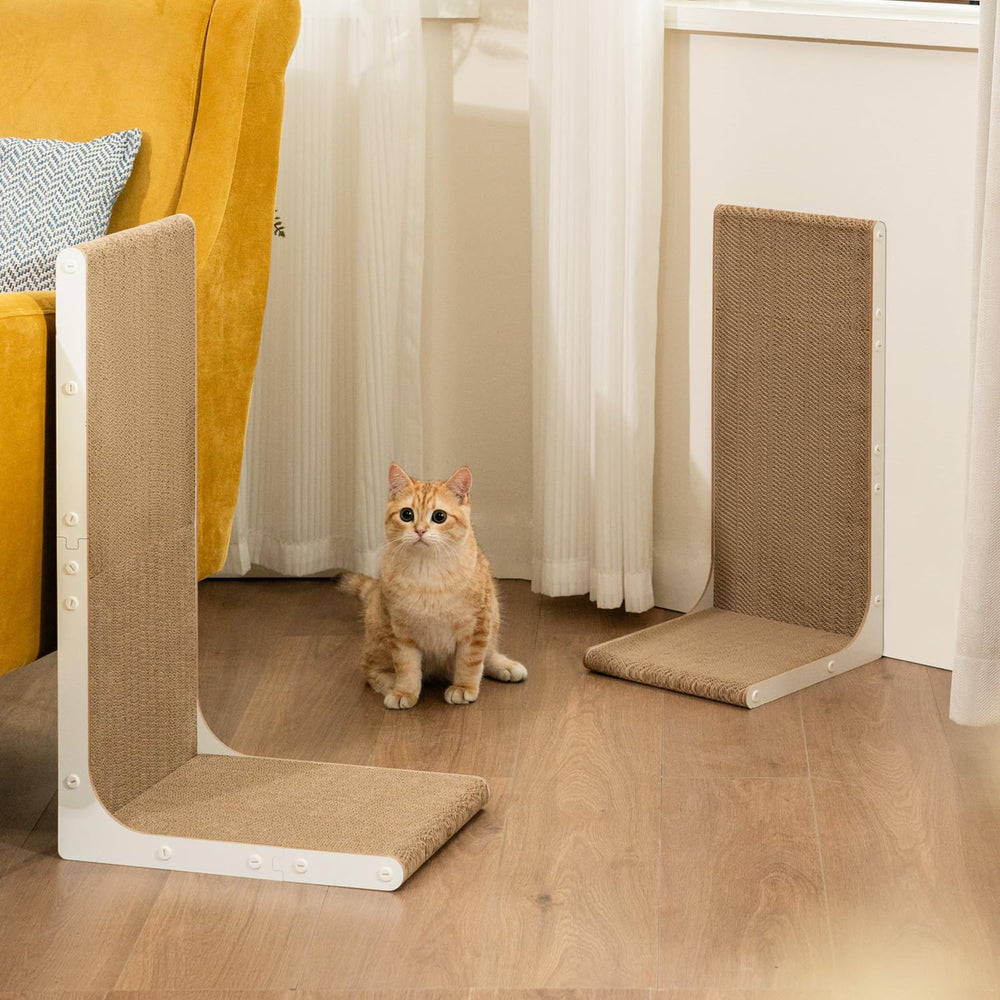 Conlun Cardboard Cat Scratcher helps protect furniture by redirecting claws.