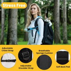 Conlun cat backpack removable soft cushion enables easy cleaning.
