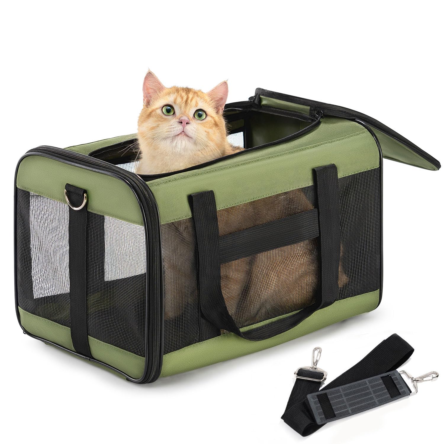 Conlun Cat Carrier top view, airline-approved travel design.