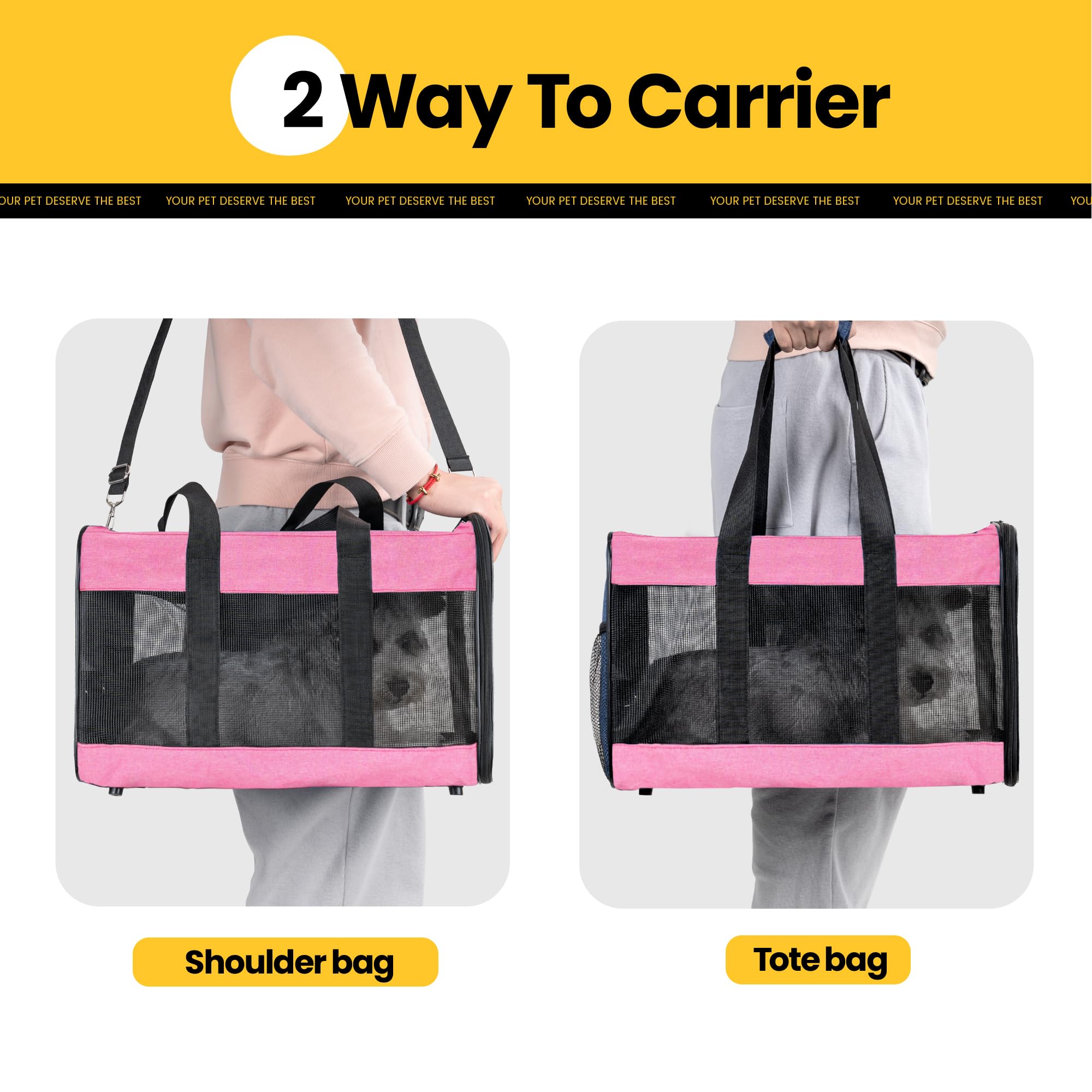 Conlun Cat Carrier dirt-resistant fabric stays cleaner between uses.