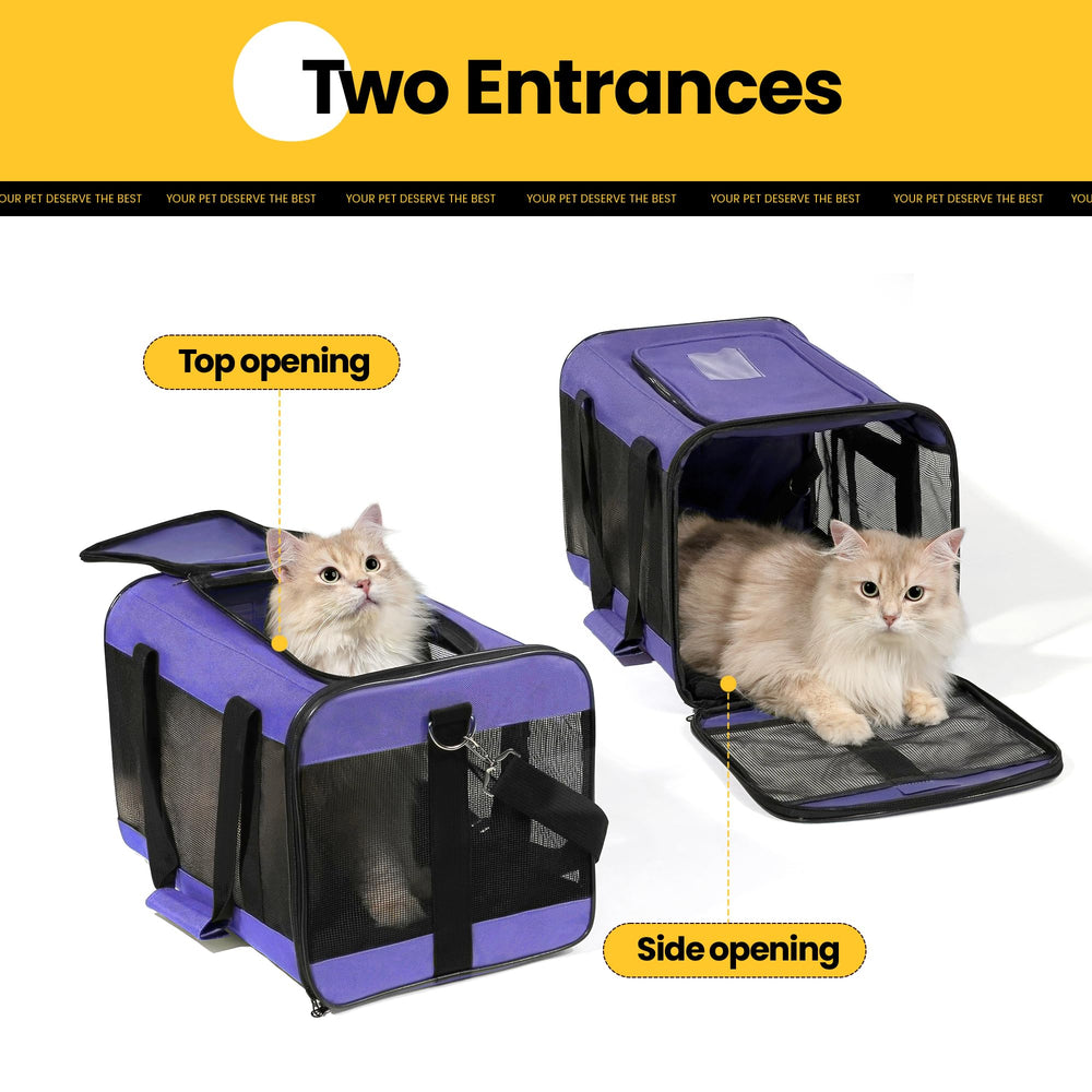Conlun cat carrier exterior pocket storage for pet essentials