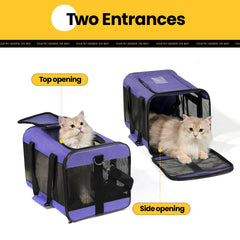 Conlun cat carrier exterior pocket storage for pet essentials
