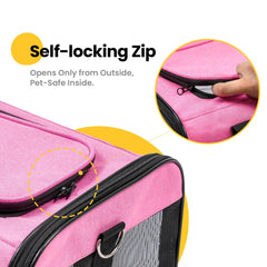 Conlun Cat Carrier mesh windows deliver fresh air and reduced anxiety on trips.