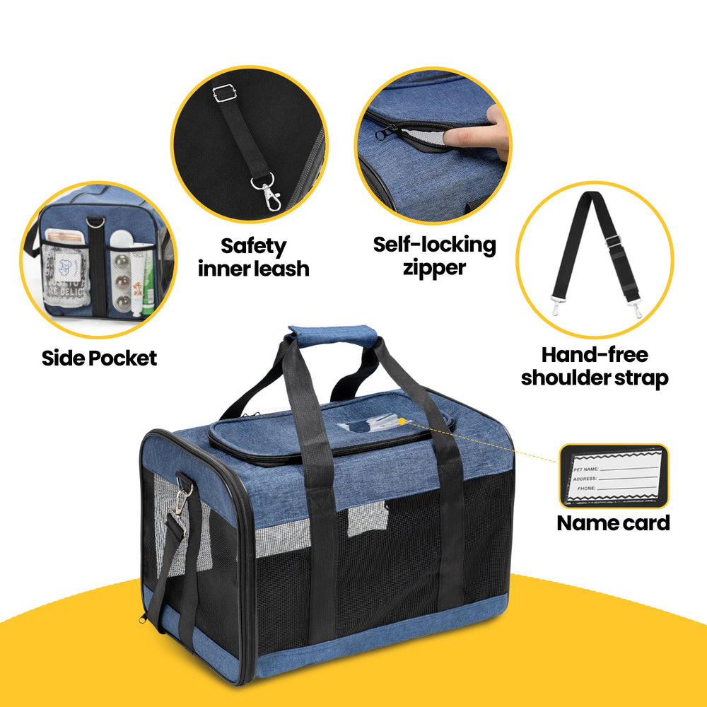 Conlun cat carrier removable fleece mat for easy cleaning and comfort.