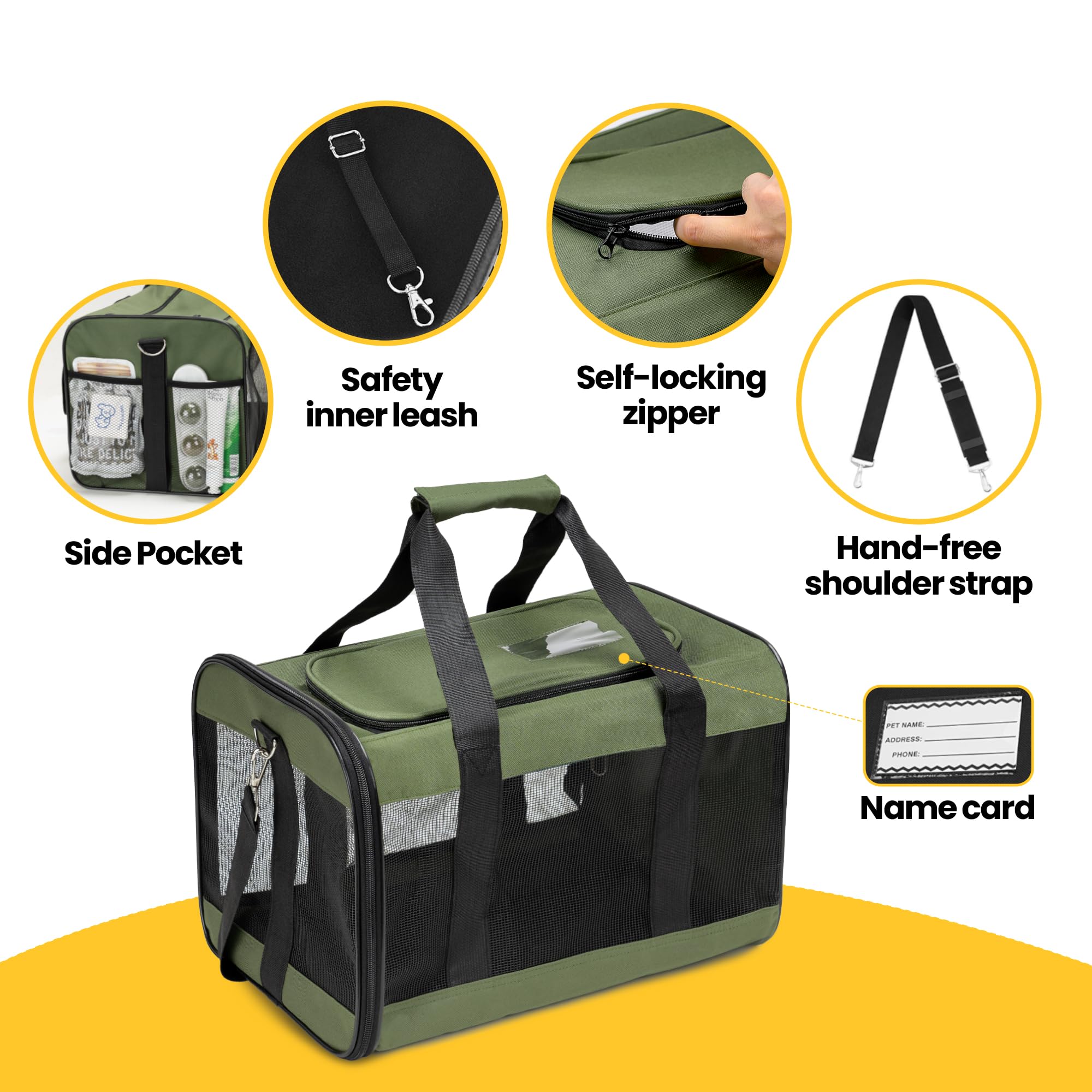 Conlun Cat Carrier removable fleece mat for easy washing.