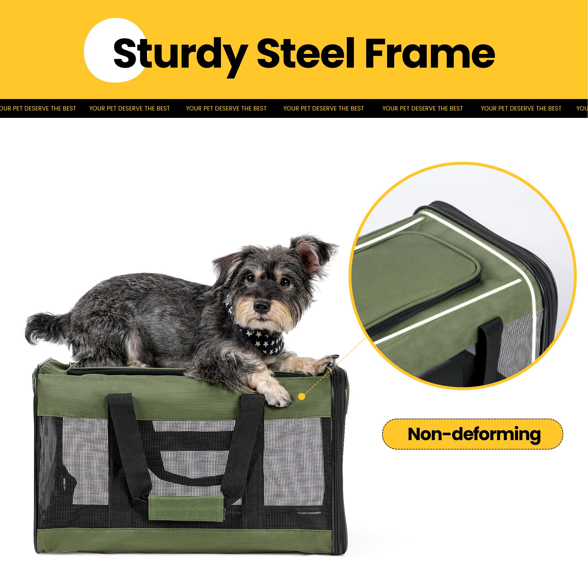 Conlun Cat Carrier padded adjustable shoulder strap for comfort.