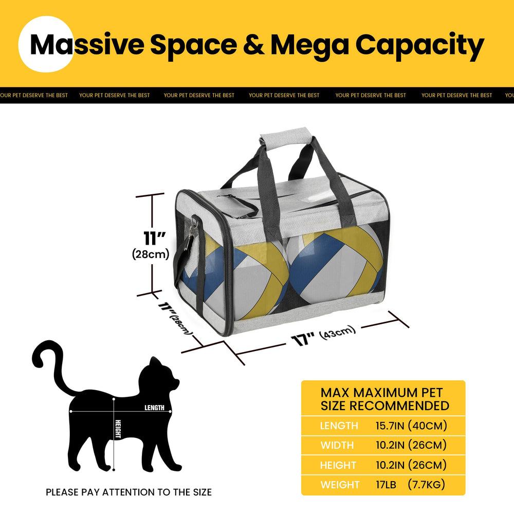 Conlun cat carrier side view highlights secure protection during transit