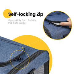 Conlun cat/dog carrier top opening for easy access and comfort.
