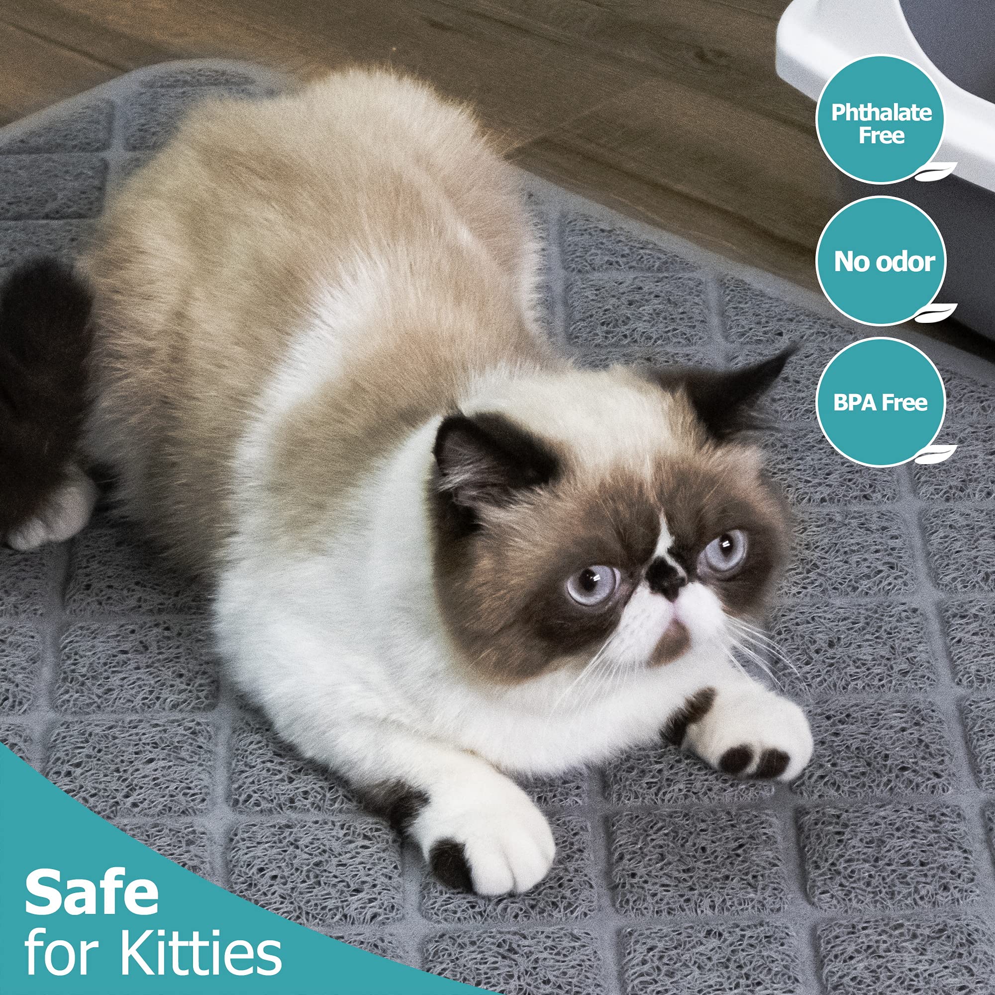 Conlun cat litter mat durable-phthalate-free highlights safe material and long-lasting use.