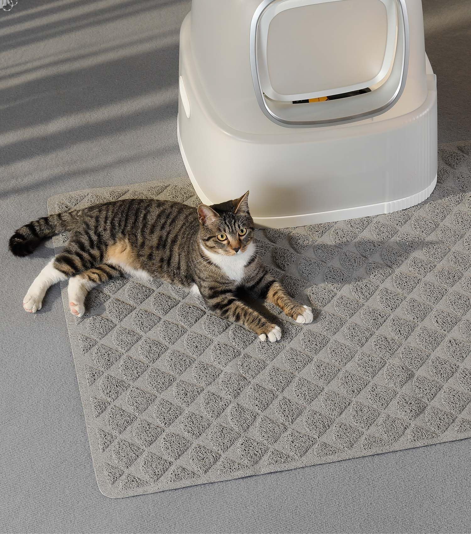 Conlun cat litter mat soft PVC surface comforts paws