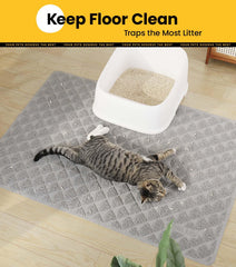 Conlun cat litter mat thick coils trap litter more efficiently