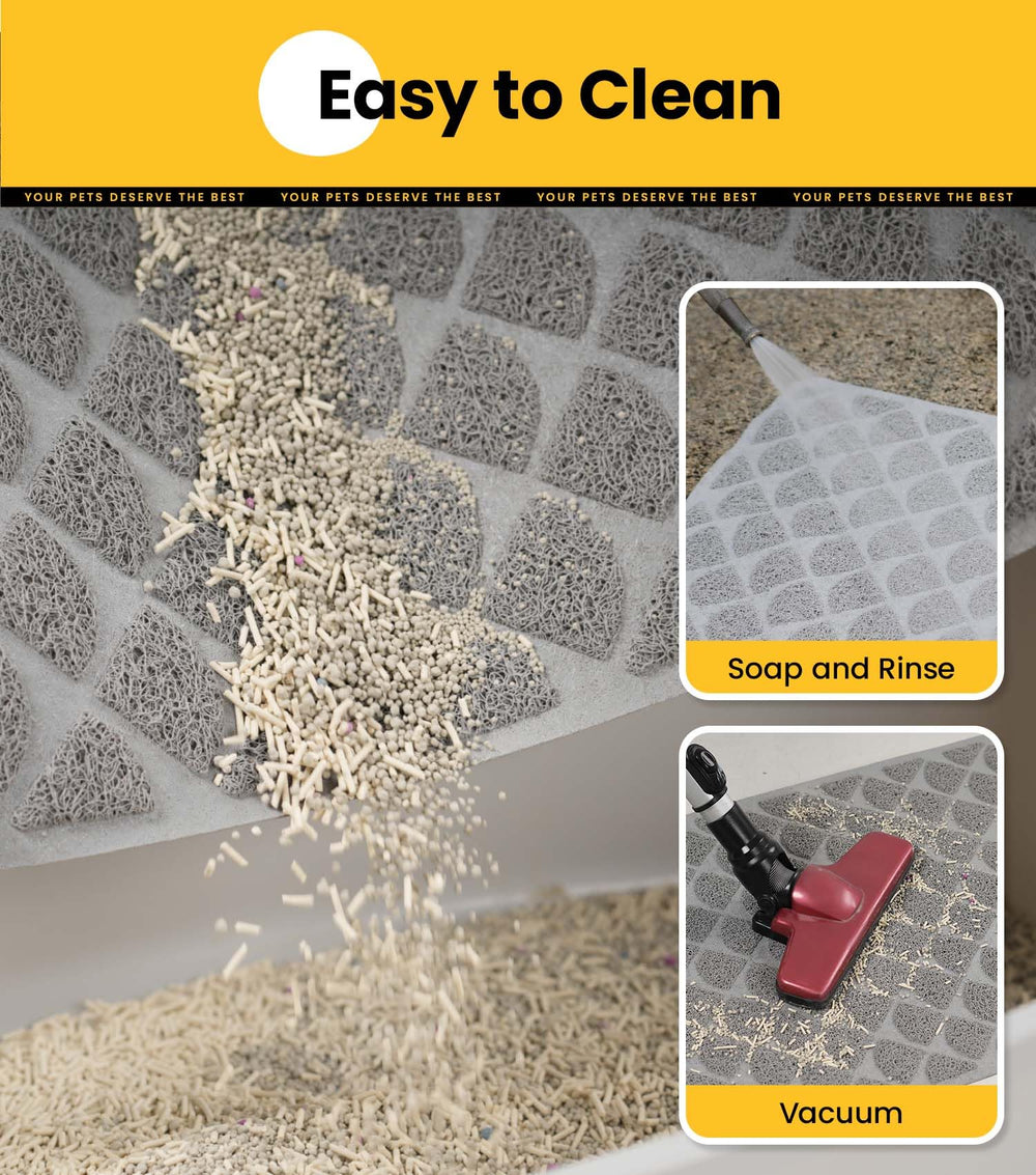 Conlun cat litter mat waterproof surface for easy cleaning