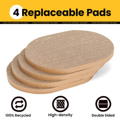 Conlun cat-scratcher-box-side-view shows multi-function scratching and lounging in one unit.