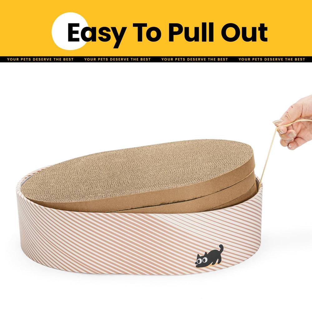 Conlun cat-scratcher-cardboard-closeup shows paw-friendly, dense corrugated material.