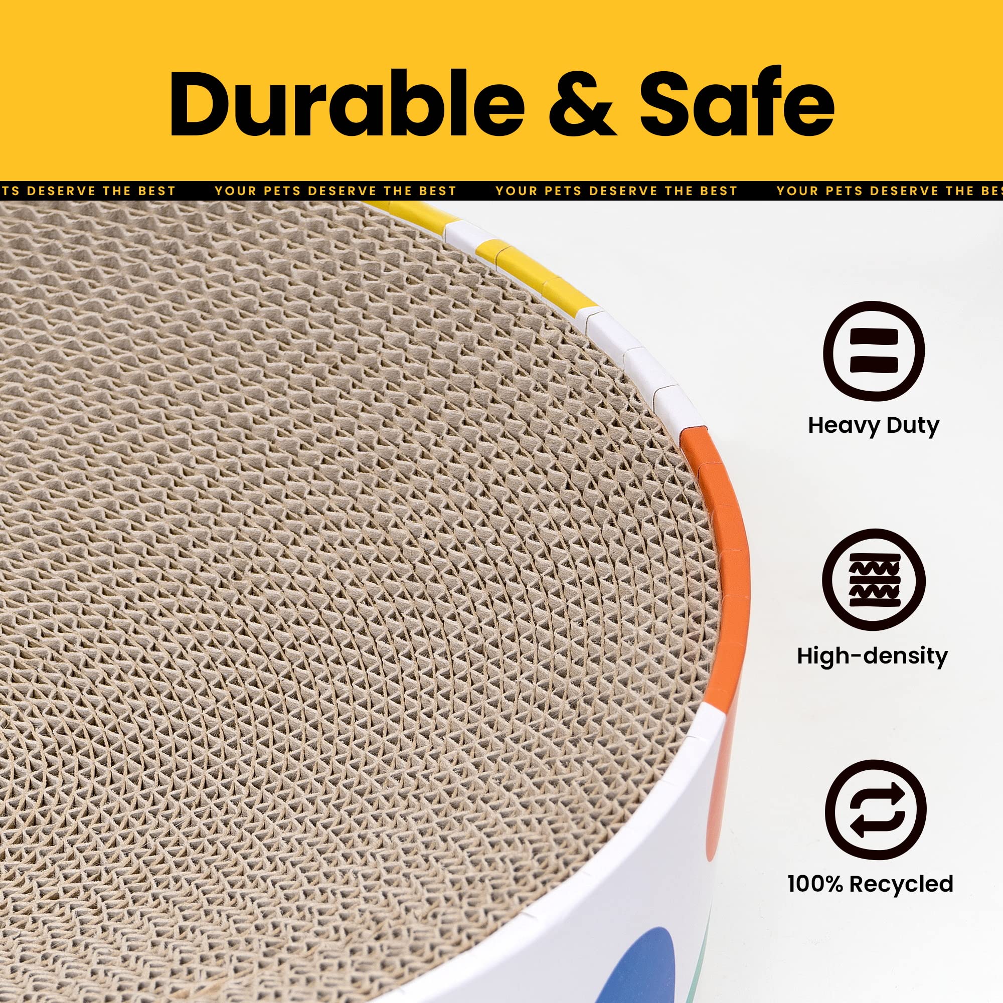 Conlun recycled-cardboard construction emphasizes safe, non-toxic glue.