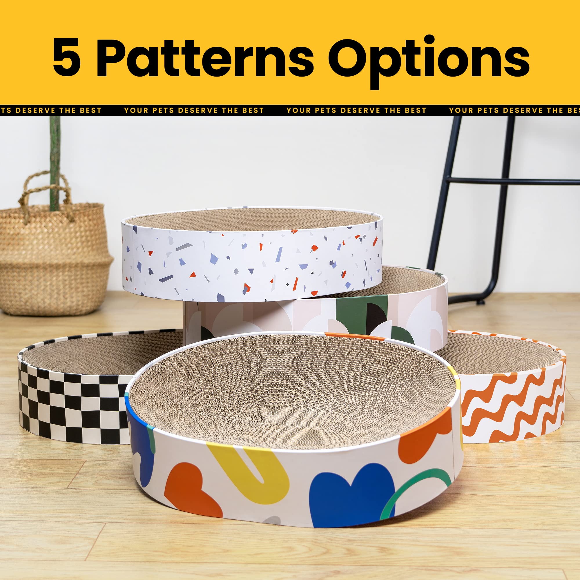 Conlun pattern-christmas design adds festive décor while entertaining cats.