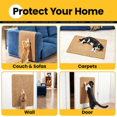 Conlun Cat Scratcher Mat anti-slip back design keeps it steady during scratching.