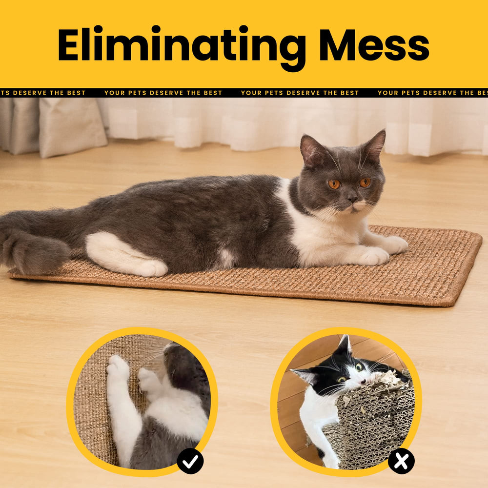 Conlun Cat Scratcher Mat is easy to clean with vacuuming or wiping.
