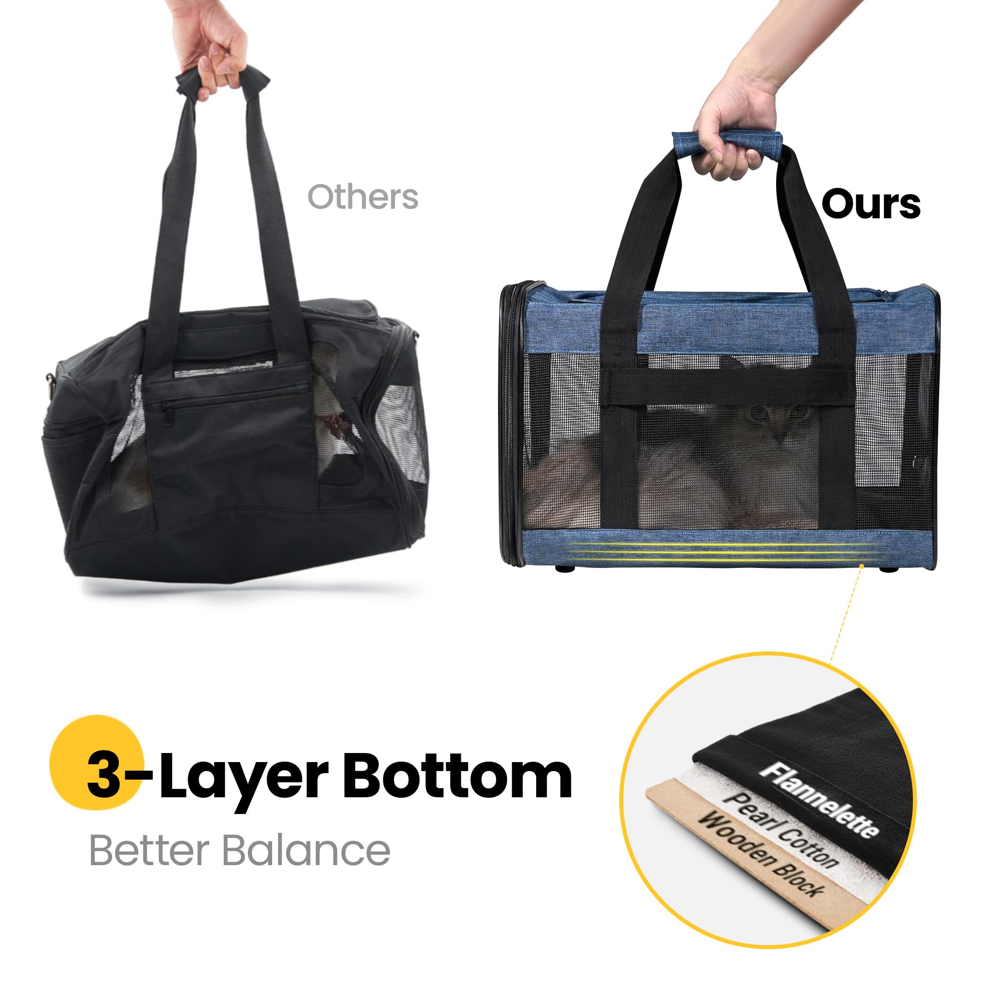 Conlun collapsible design folds flat for compact storage.