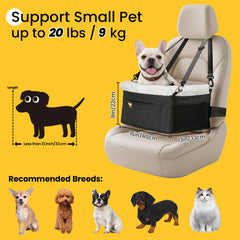 Conlun dog car seat booster with safety leash ensures secure journeys.