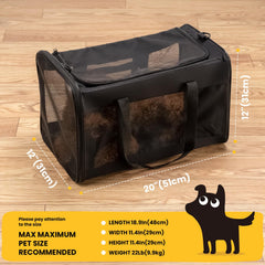 Conlun dog carrier side opening demonstrates easy pet entry during vet visits