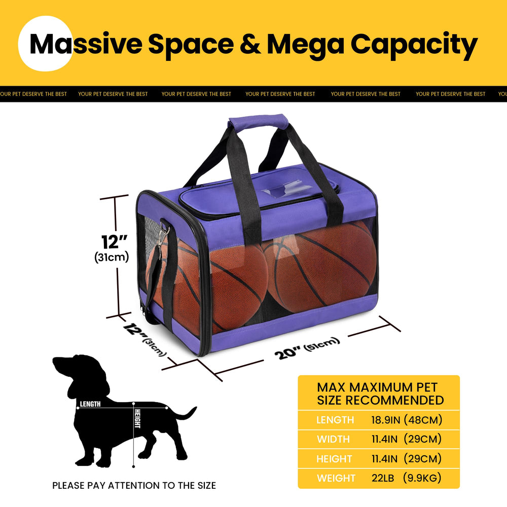 Conlun dog carrier side opening emphasizes ventilation and comfort.