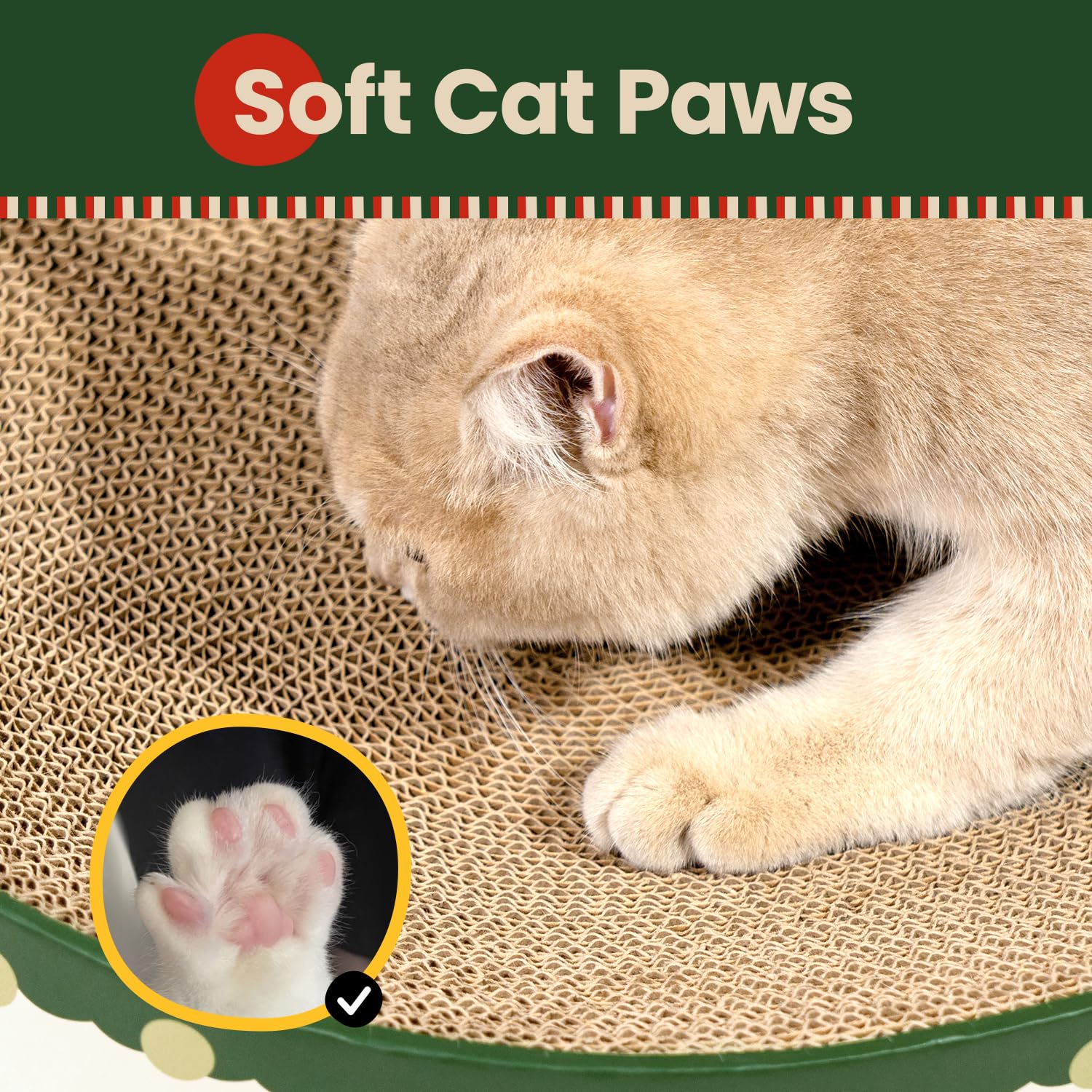 Conlun durable-corrugated-cardboard construction stands up to playful claws
